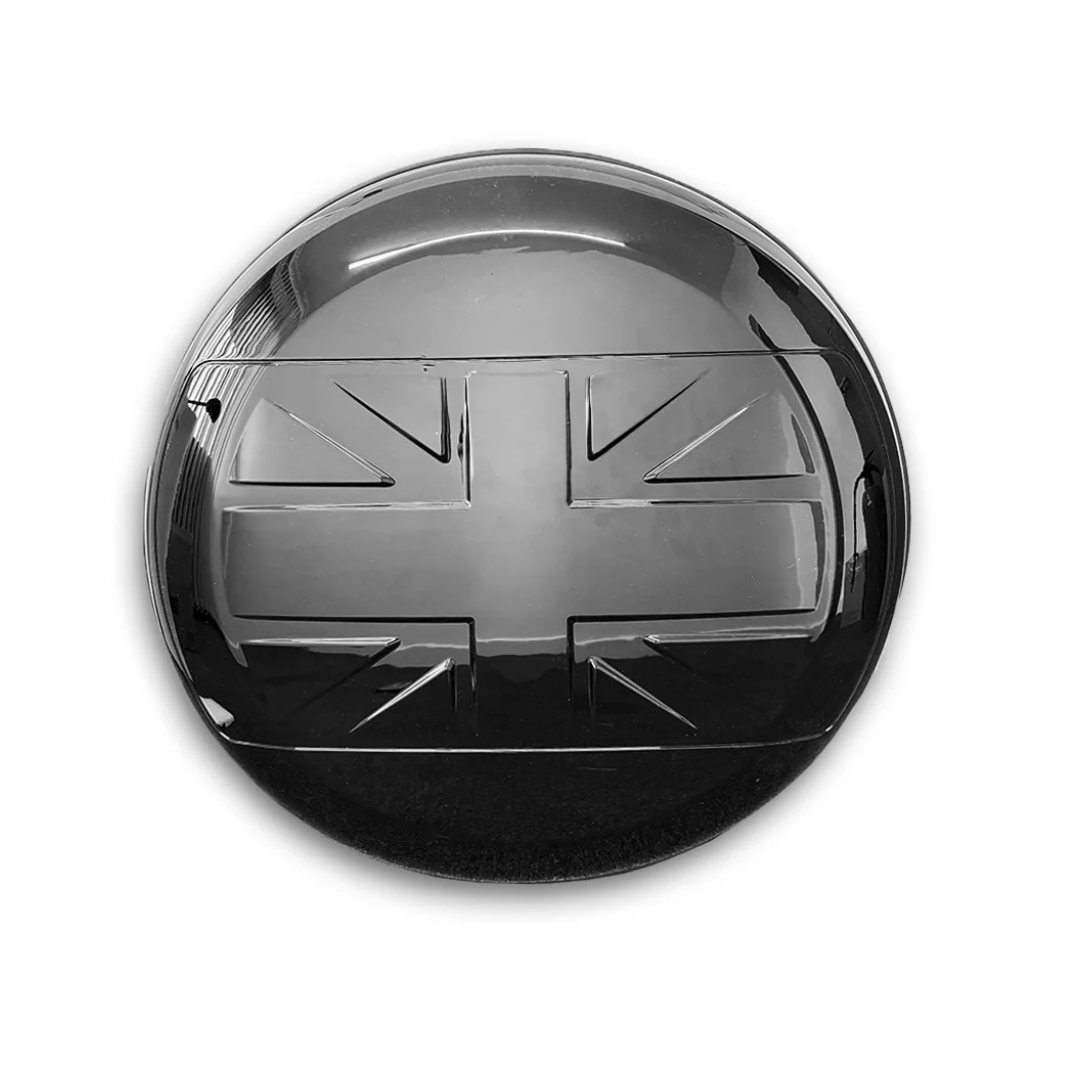 Defender L663 Union Jack Gloss Black Spare Wheel Cover