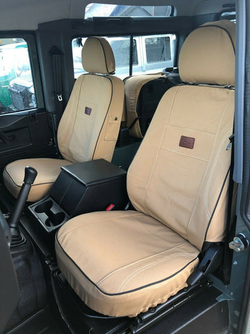 Canvas Seat Covers - Land Rover Defender Front Seats 2007-2015